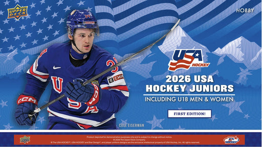 Sports Cards Upper Deck - 2026 - Hockey - Team USA Juniors - Hobby Box - Pre-Order September 15th 2026 - Cardboard Memories Inc.