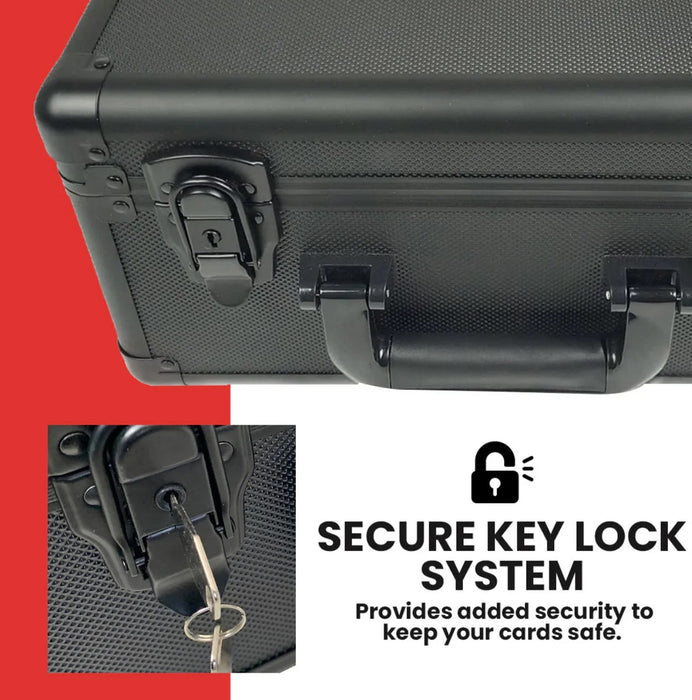 Comic Supplies Evoretro - Graded Card Storage Box - Heavy Duty - 3 Rows - Red and Aluminum - Cardboard Memories Inc.