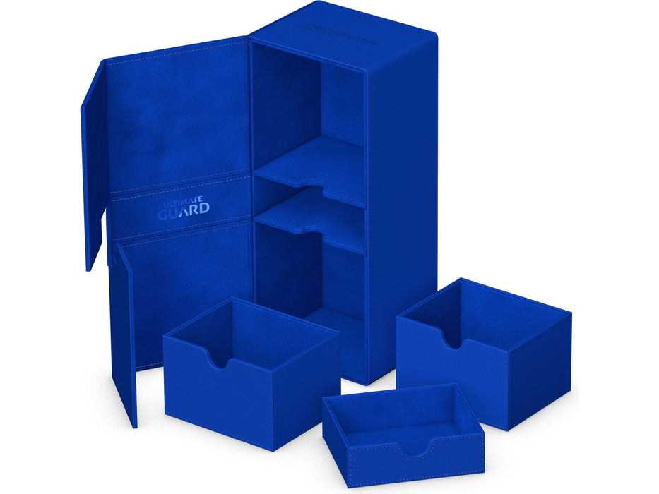 Supplies Ultimate Guard - Twin Flip N Tray Deck Case - Monocolor Blue - 266+ - Cardboard Memories Inc.