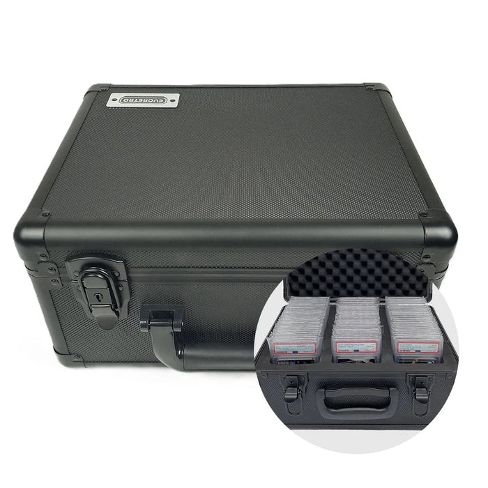 Comic Supplies Evoretro - Graded Card Storage Box - Heavy Duty - 3 Rows - Silver Grey and Aluminum - Cardboard Memories Inc.