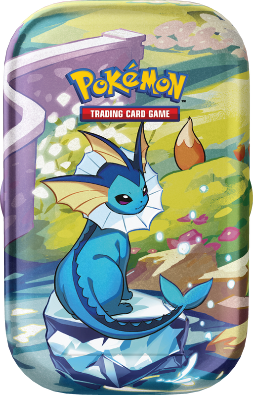 Trading Card Games Pokemon - Scarlet and Violet - Prismatic Evolutions - Mini Tins - Vaporeon - IN STORE ONLY LIMIT ONE PER CUSTOMER - Cardboard Memories Inc.