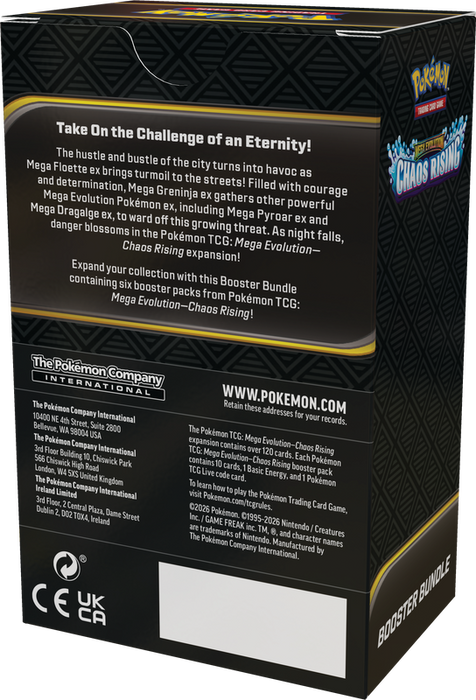 Trading Card Games Pokémon - Mega Evolution - Chaos Rising - Booster Bundle - Pre-Order May 22nd 2026 - Cardboard Memories Inc.