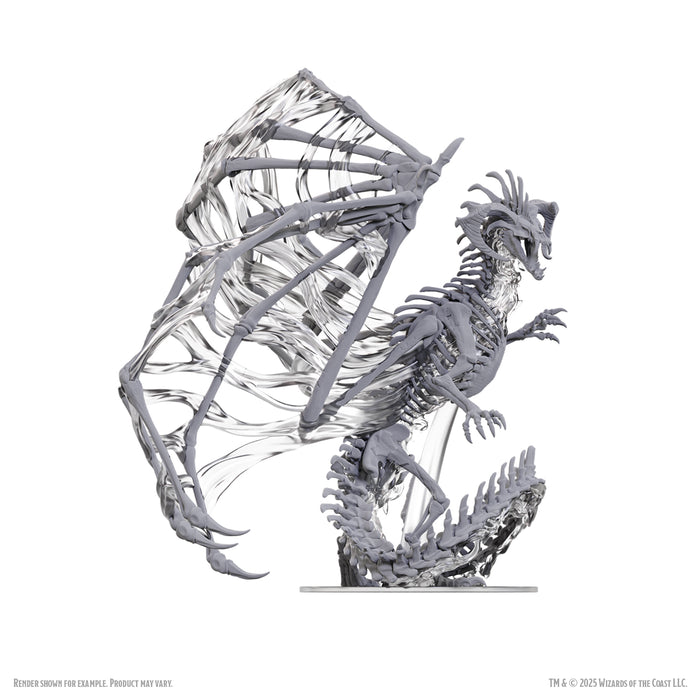 Role Playing Games Wizkids - Dungeons and Dragons - Unpainted Miniature - Nolzur’s Marvelous Miniatures - Black Dracolich - Cardboard Memories Inc.