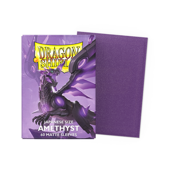 Supplies Arcane Tinmen - Dragon Shield Sleeves - Japanese Size - Matte - Amethyst - Package of 60 - Cardboard Memories Inc.