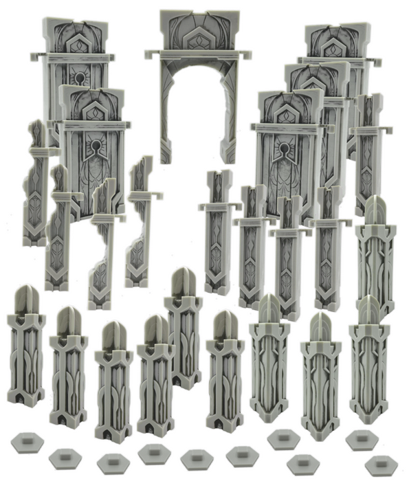 Collectible Miniature Games Renegade Game Studios - Heroscape - The Ruins at Laurs Edge - Terrain Expansion - Cardboard Memories Inc.