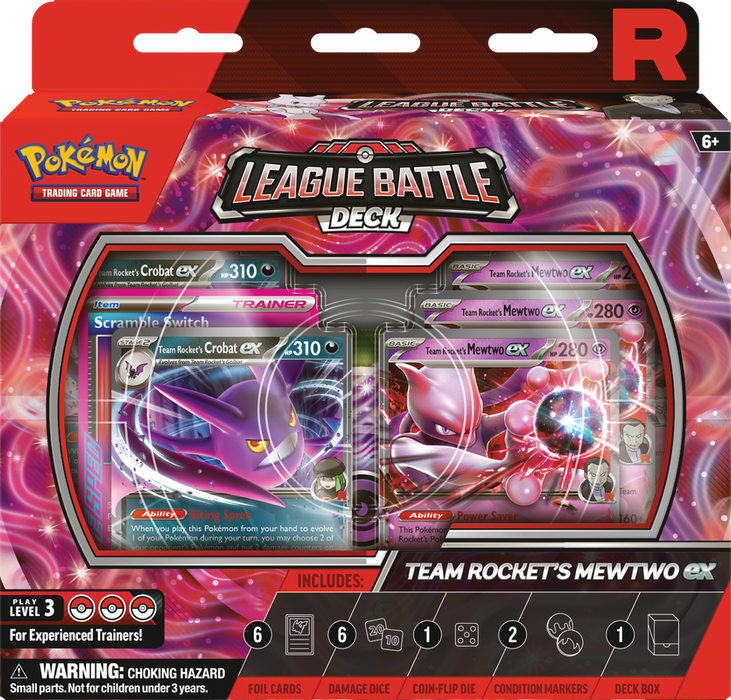 collectible card game Pokemon - League Battle Deck - Team Rockets Mewtwo EX - Pre-Order December 12th 2025 - Cardboard Memories Inc.