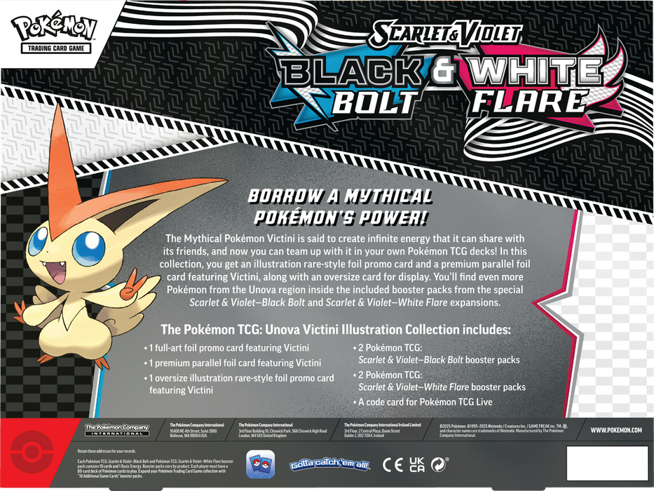 Trading Card Games Pokemon - Scarlet and Violet - Black and White - Unova Victini Illustration Collection Box - Cardboard Memories Inc.