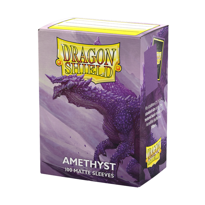 Supplies Arcane Tinmen - Dragon Shield Sleeves - Standard Size - Matte - Amethyst - Package of 100 - Cardboard Memories Inc.