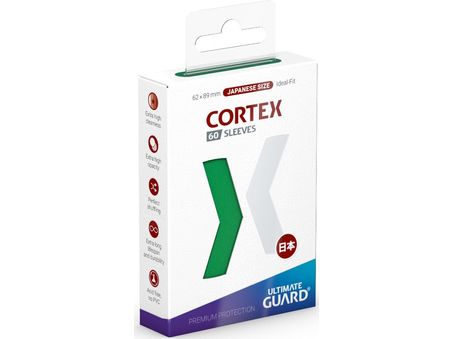 Supplies Ultimate Guard - Cortex Sleeves - Japanese Size - Glossy - Green - 60 Count - Cardboard Memories Inc.