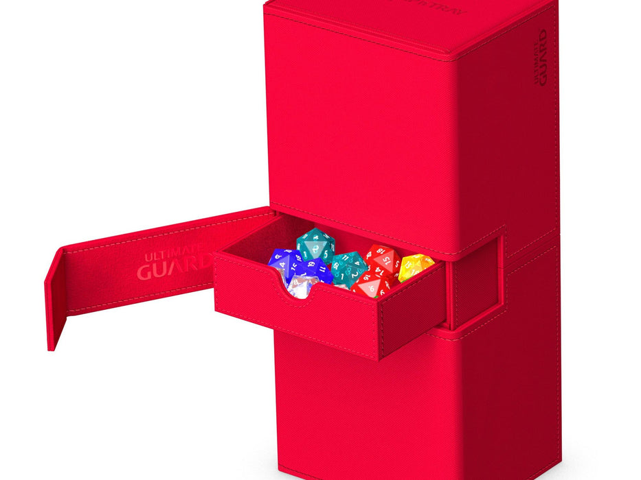 Supplies Ultimate Guard - Twin Flip N Tray Deck Case - Monocolor Red - 266+ - Cardboard Memories Inc.