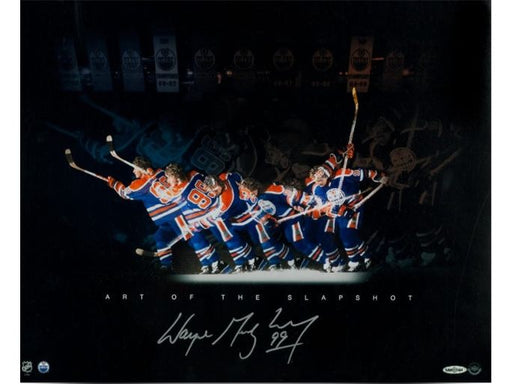  Upper Deck - Authenticated - Gretzky Autographed Art of Slapshot - ORDER VIA EMAIL ONLY - Cardboard Memories Inc.