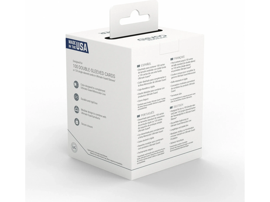 Supplies Ultimate Guard - Boulder Deck Case - Solid Black - 100 - Cardboard Memories Inc.