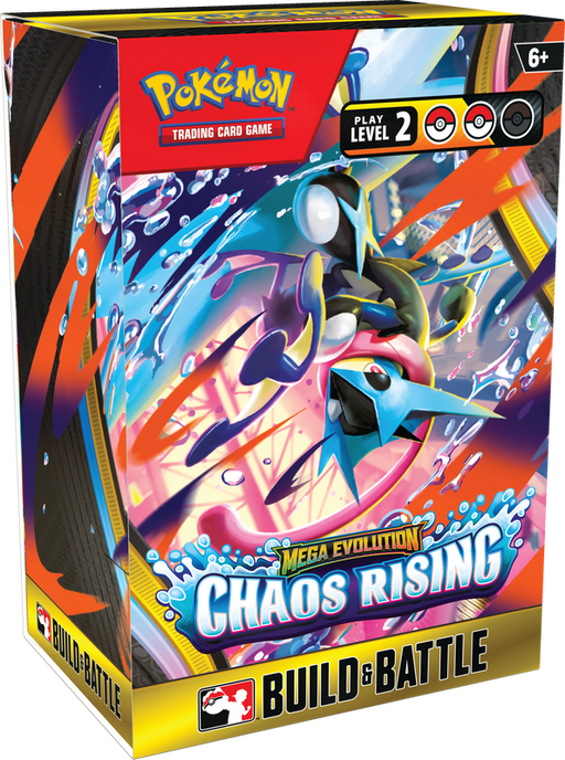 Trading Card Games Pokémon - Mega Evolution - Chaos Rising - Build and Battle Box - Pre-Order June 5th 2026 - Cardboard Memories Inc.