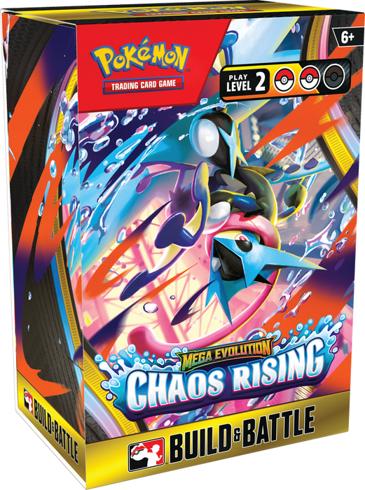 Trading Card Games Pokémon - Mega Evolution - Chaos Rising - Build and Battle Box - Pre-Order June 5th 2026 - Cardboard Memories Inc.