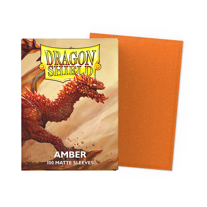Supplies Arcane Tinmen - Dragon Shield Sleeves - Standard Size - Matte - Amber - Package of 100 - Cardboard Memories Inc.
