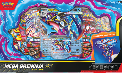 Trading Card Games Pokemon - Mega Greninja EX - Premium Collection Box - Pre-Order July 3rd 2026 - Cardboard Memories Inc.