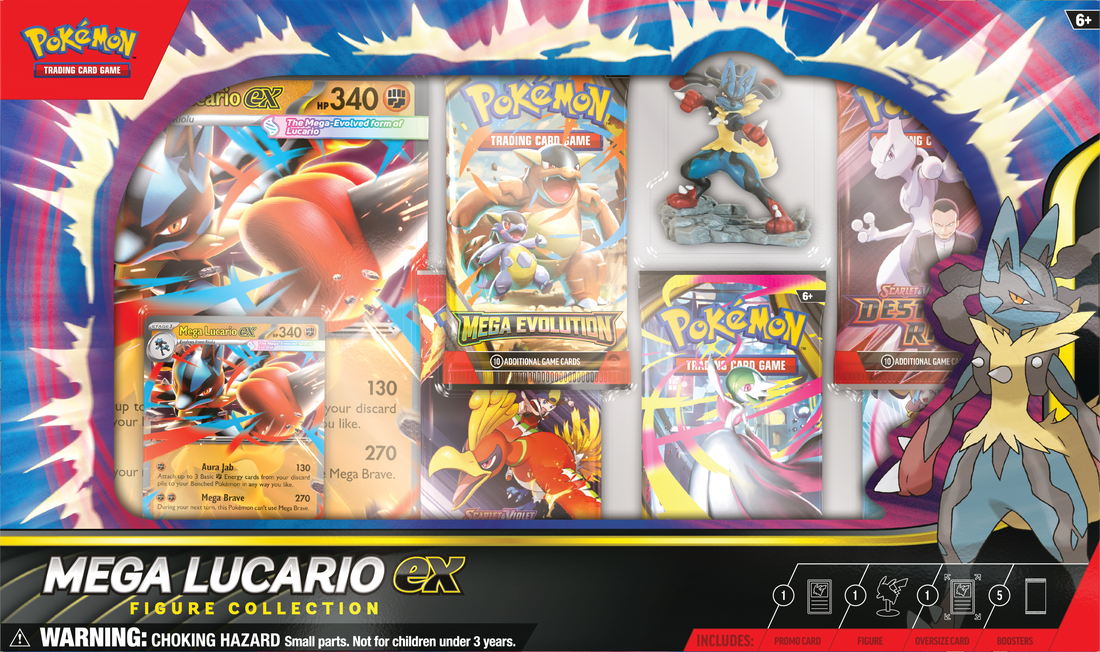 Trading Card Games Pokemon - Mega Evolution - Mega Lucario - EX Figure Collection - Cardboard Memories Inc.