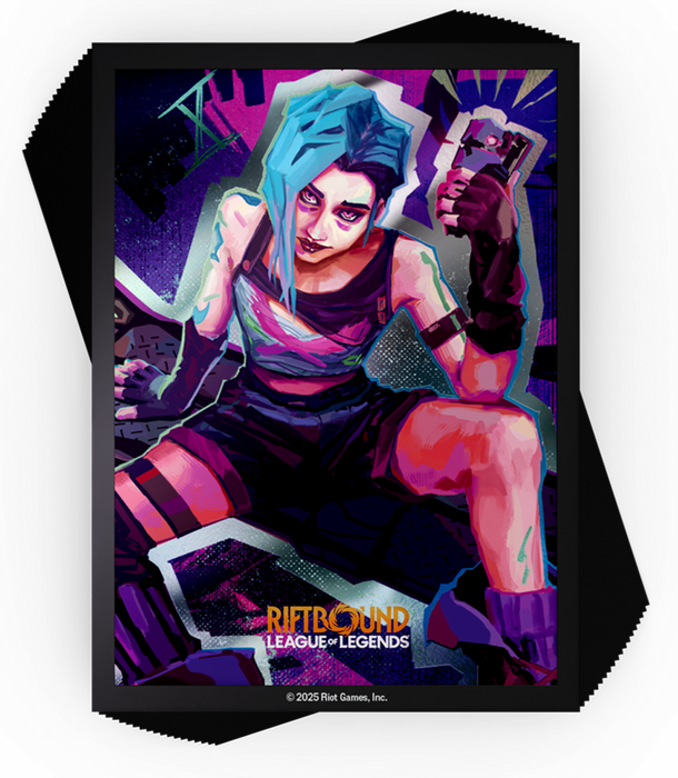 Riftbound - League of Legends Trading Card Game - Origins - Art Sleeves - Jinx - 100 Count - Cardboard Memories Inc.