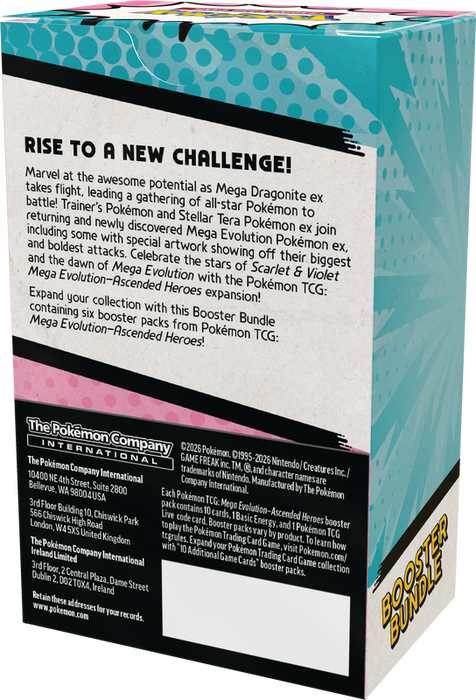 Trading Card Games Pokémon - Mega Evolution - Ascended Heroes - Booster Bundle - Pre-Order February 20th 2026 - Cardboard Memories Inc.