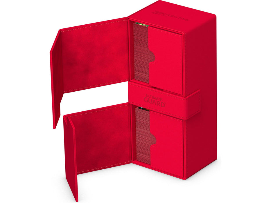 Supplies Ultimate Guard - Twin Flip N Tray Deck Case - Monocolor Red - 266+ - Cardboard Memories Inc.