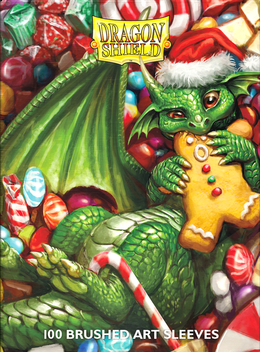 Supplies Arcane Tinmen - Dragon Shield Art Sleeves - Standard Size - Brushed Art - Christmas 2024 - Package of 100 - Cardboard Memories Inc.