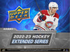 Sports Cards Upper Deck - 2022-23 - Hockey - Extended Series - Hobby Box - Cardboard Memories Inc.