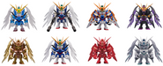 collectible card game Bandai - QMSV Mini - XXXG-00W0 Wing Gundam Zero EW - 6 Design + 2 Hidden Edition - 8 Count Display - Cardboard Memories Inc.