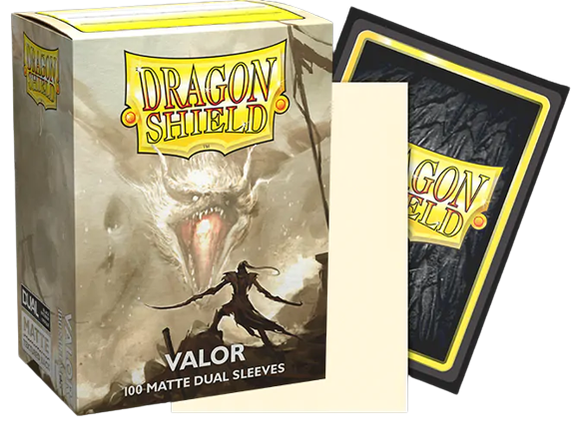 Supplies Arcane Tinmen - Dragon Shield Dual Sleeves - Standard Size - Matte - Valor - Package of 100 - Cardboard Memories Inc.