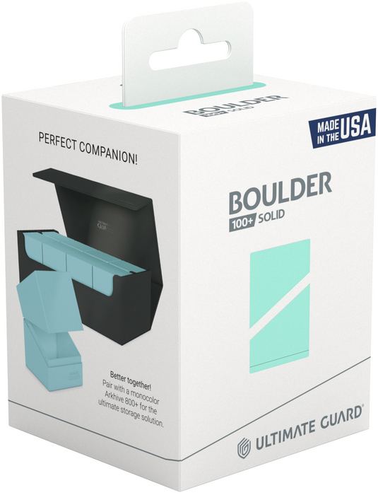 Supplies Ultimate Guard - Boulder Deck Case - Pastel Solid - Mint Green - 100 - Cardboard Memories Inc.