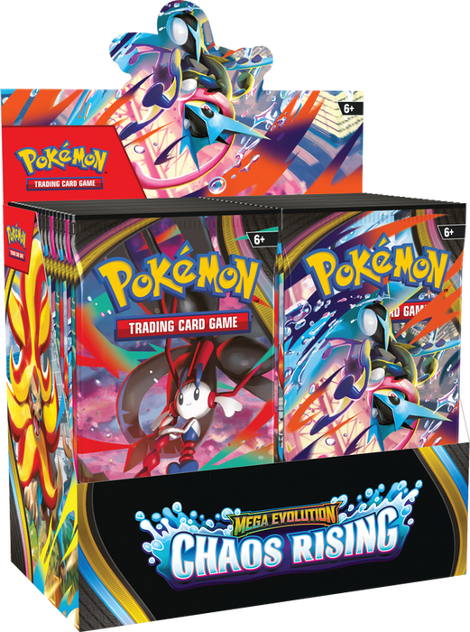 Trading Card Games Pokémon - Mega Evolution - Chaos Rising - Booster Box- Pre-Order May 22nd 2026 - Cardboard Memories Inc.