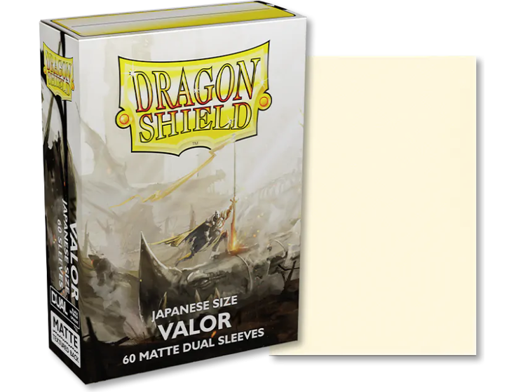 Supplies Arcane Tinmen - Dragon Shield Dual Sleeves - Japanese Size - Matte - Valor - Package of 60 - Cardboard Memories Inc.