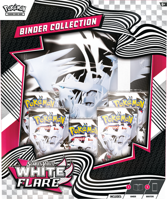 Trading Card Games Pokemon - Scarlet and Violet - Black and White - White Flare Binder Collection Box - Cardboard Memories Inc.