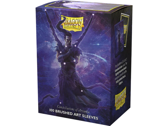 Supplies Arcane Tinmen - Dragon Shield Art Sleeves - Standard Size - Brushed Art - Constellations - Alaric - Package of 100 - Cardboard Memories Inc.