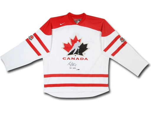  Upper Deck - Authenticated - Sean Couturier Autographed and Inscribed Limited Team Canada Replica Away Jersey - ORDER VIA EMAIL ONLY - Cardboard Memories Inc.
