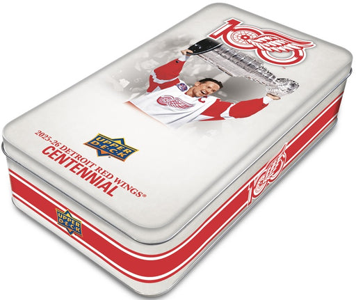 Sports Cards Upper Deck - 2025-26 - Hockey - Detroit Red Wings Centennial - Tin - Pre-Order February 15th 2026 - Cardboard Memories Inc.