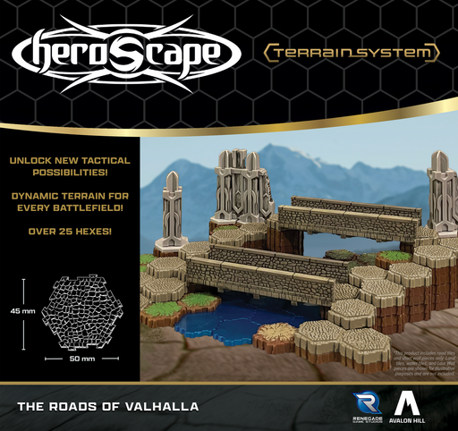 Collectible Miniature Games Renegade Game Studios - Heroscape - Roads to Valhalla - Terrain Expansion - Cardboard Memories Inc.
