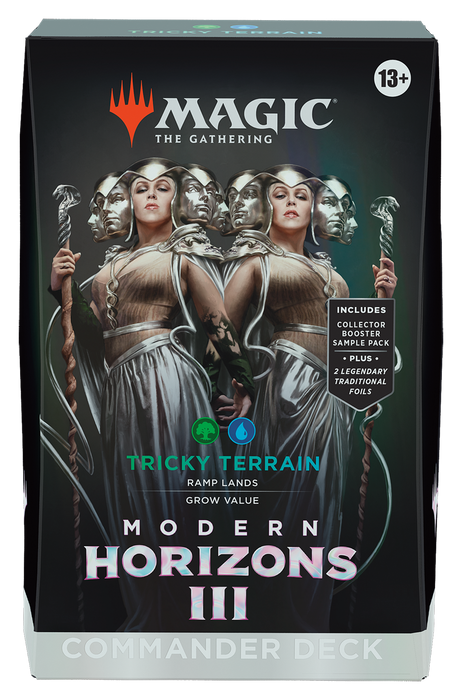 Trading Card Games Magic the Gathering - Modern Horizons III - Commander Deck - Tricky Terrian - Pre-Order June 14th 2024 - Cardboard Memories Inc.