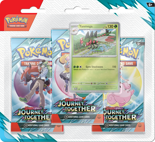 Trading Card Games Pokémon - Scarlet and Violet - Journey Together - 3 Pack Blister - Yanmega - Cardboard Memories Inc.