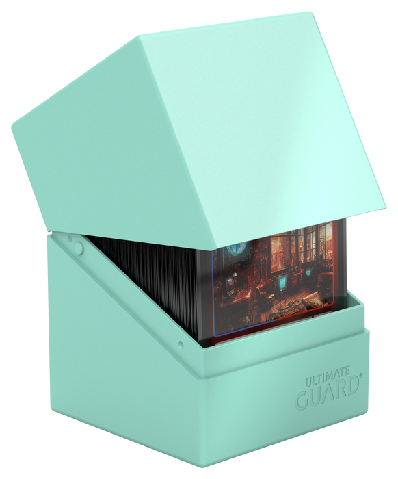 Supplies Ultimate Guard - Boulder Deck Case - Pastel Solid - Mint Green - 100 - Cardboard Memories Inc.