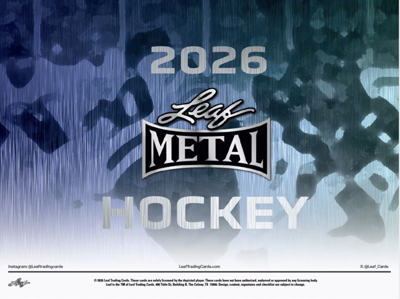 Sports Cards Leaf - 2026 - Hockey - Metal - Hobby Box - Pre-Order June 5th 2026 - Cardboard Memories Inc.