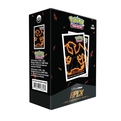 Supplies Ultra Pro - Pokemon - APEX - Deck Protector Sleeves - Neon Kanto - Charizard - 105 Count - Available November 15th 2025 - Cardboard Memories Inc.