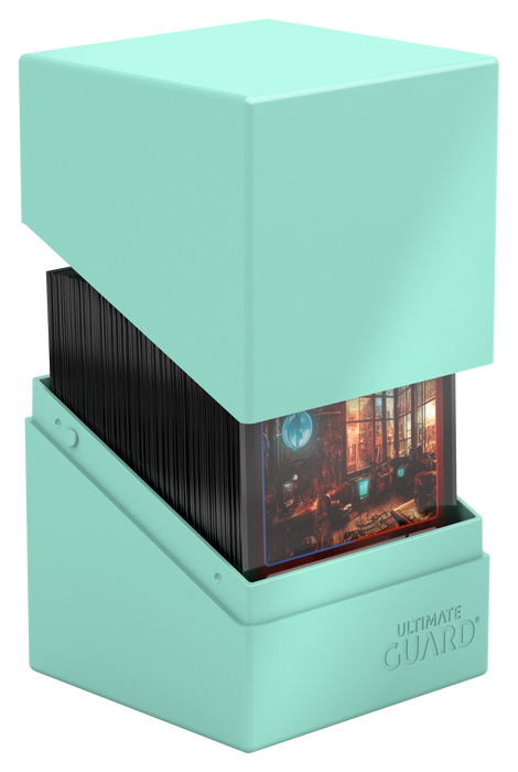 Supplies Ultimate Guard - Boulder Deck Case - Pastel Solid - Mint Green - 100 - Cardboard Memories Inc.