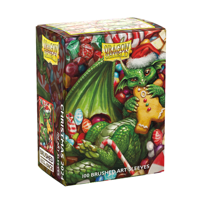 Supplies Arcane Tinmen - Dragon Shield Art Sleeves - Standard Size - Brushed Art - Christmas 2024 - Package of 100 - Cardboard Memories Inc.