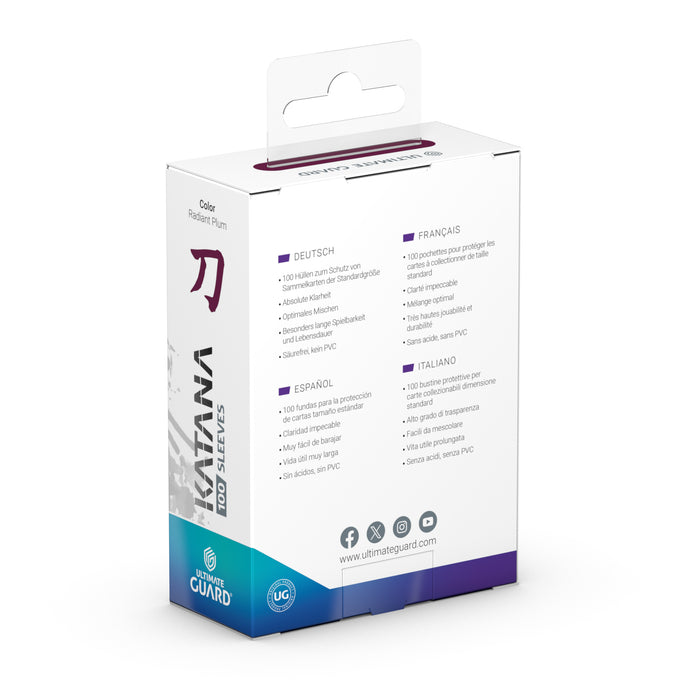 Supplies Ultimate Guard - Katana Sleeves - Standard - Radiant Plum - 100 Count - Cardboard Memories Inc.