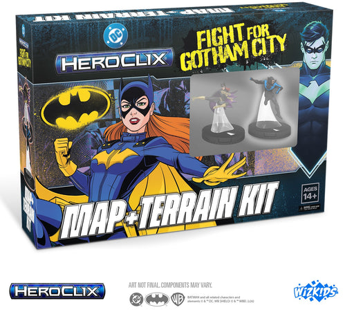 Collectible Miniature Games Wizkids - DC - HeroClix - Fight for Gotham City - Map and Terrain Kit - Pre-Order July 1st 2026 - Cardboard Memories Inc.