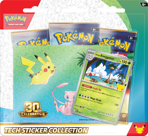 Trading Card Games Pokemon - 2026 - 30th Celebration - Tech Sticker Collection - Alolan Exeggutor - Pre-Order September 16th 2026 - Cardboard Memories Inc.