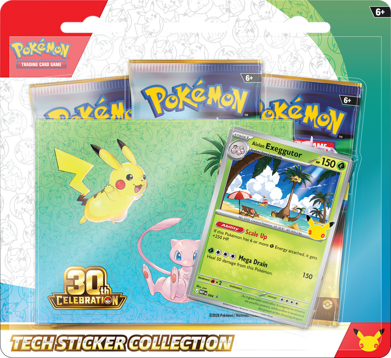 Trading Card Games Pokemon - 2026 - 30th Celebration - Tech Sticker Collection - Alolan Exeggutor - Cardboard Memories Inc.