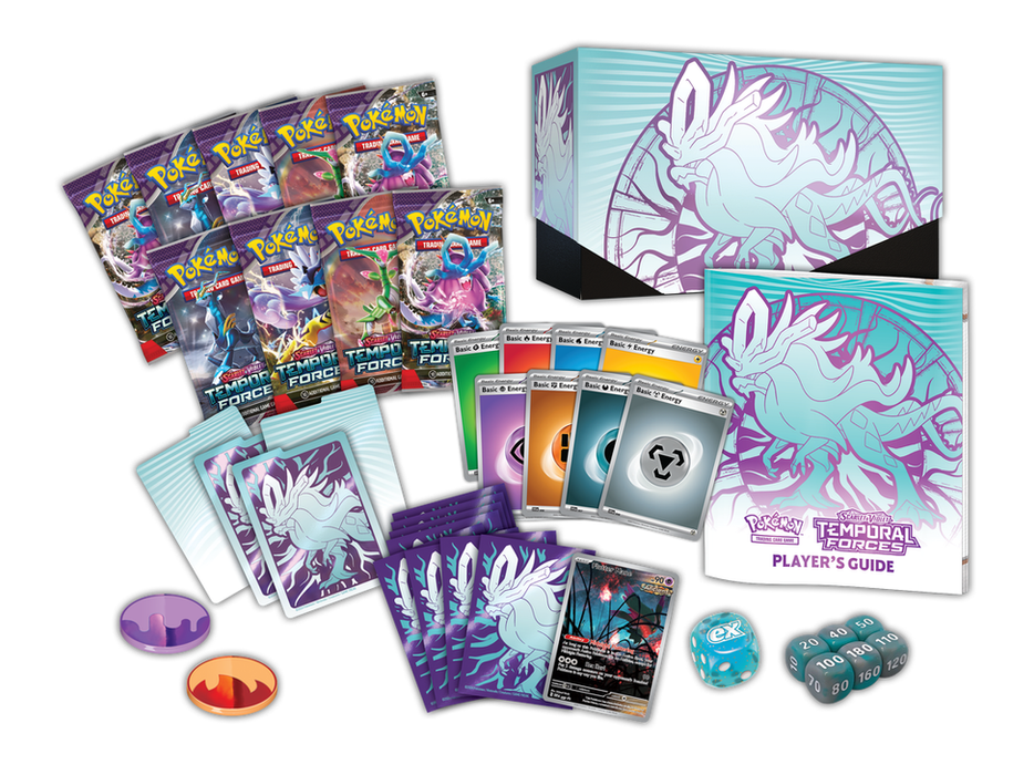 Trading Card Games Pokemon - Scarlet and Violet - Temporal Forces - Walking Wake EX - Elite Trainer Box - Cardboard Memories Inc.