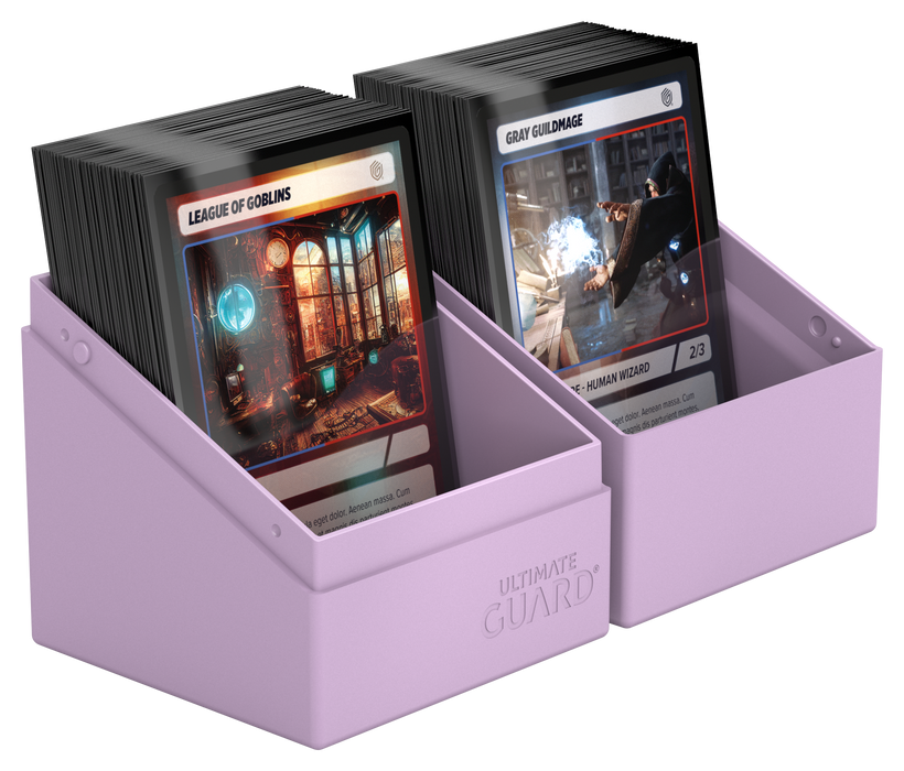 Supplies Ultimate Guard - Boulder Deck Case - Pastel Solid - Lavender Purple - 100 - Cardboard Memories Inc.