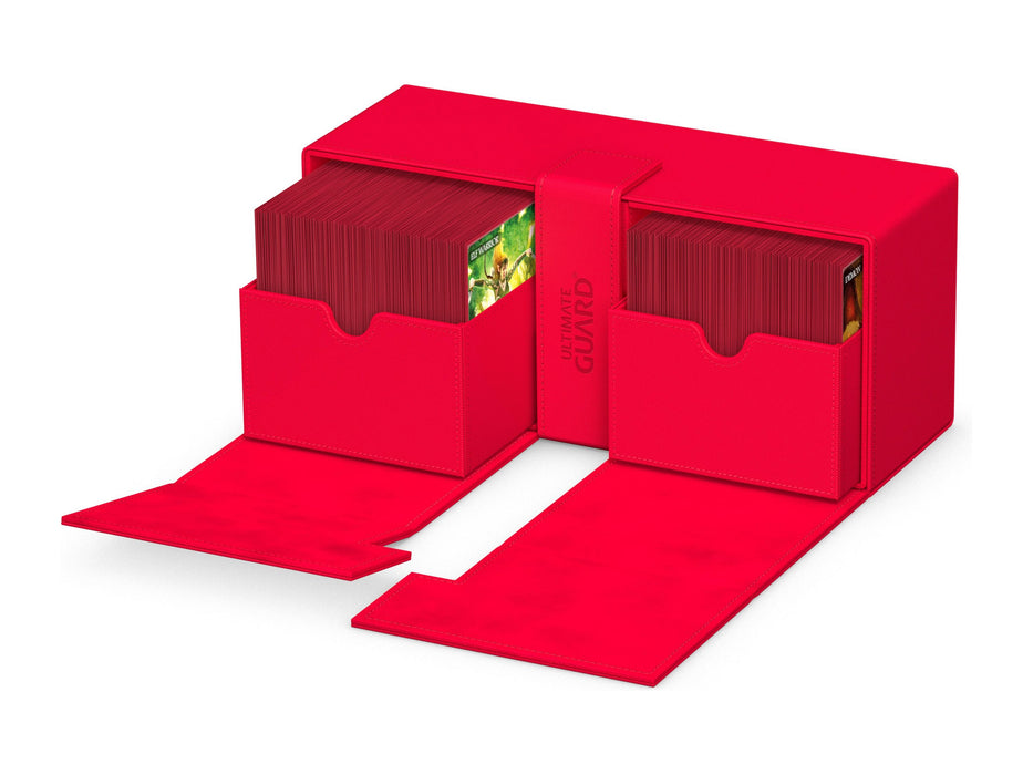 Supplies Ultimate Guard - Twin Flip N Tray Deck Case - Monocolor Red - 266+ - Cardboard Memories Inc.